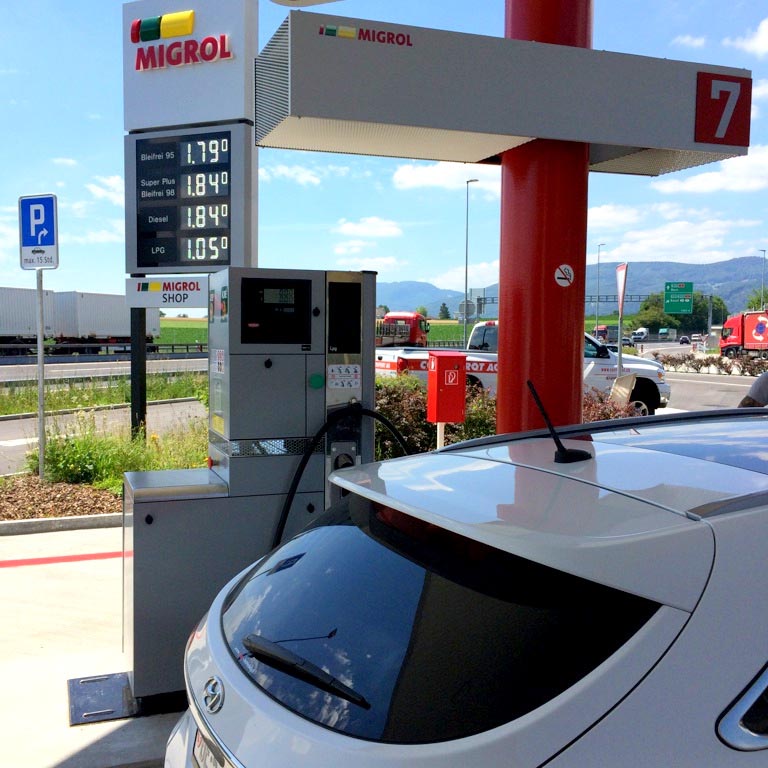 Am ABKreuz von A1 und A2 Weitere Schweizer AutogasTankstelle